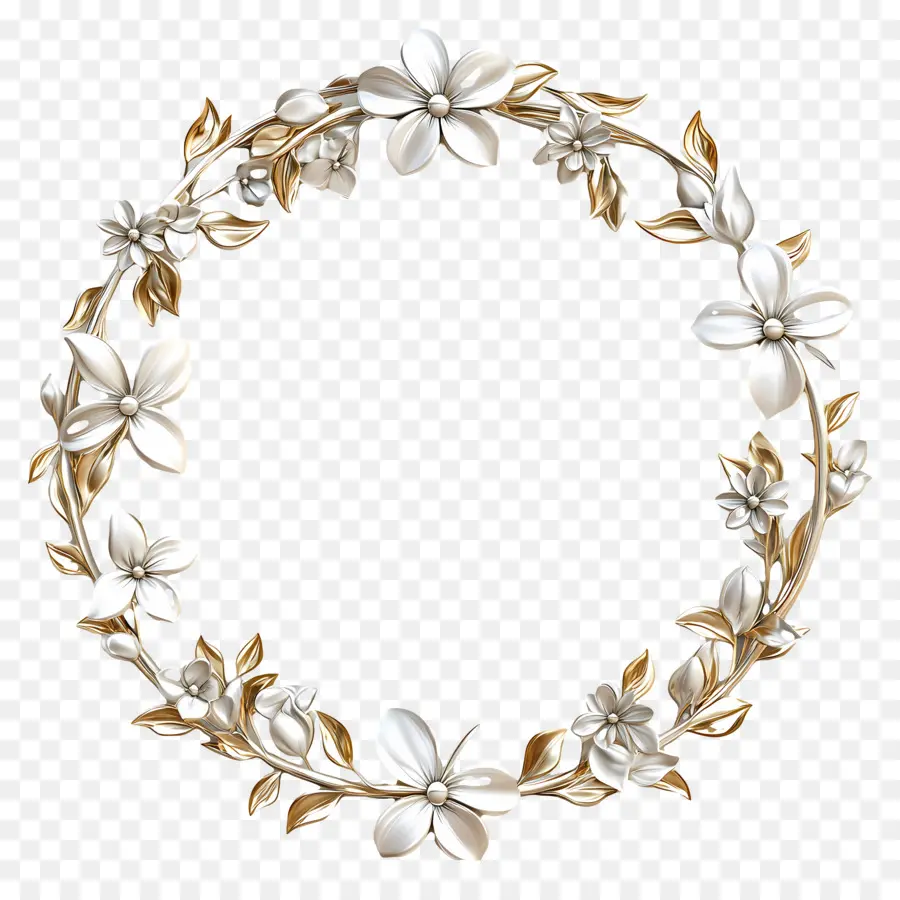 Cadre De Cercle De Mariage，Couronne D'or PNG