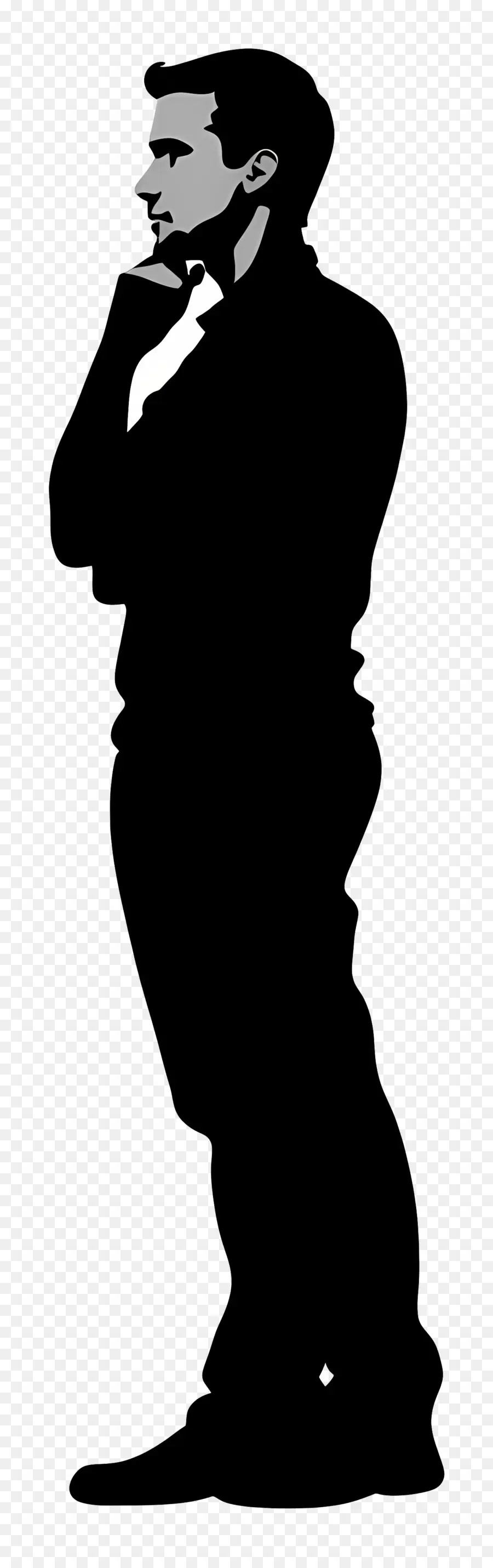 Pensée Homme Silhouette，Silhouette D'homme PNG