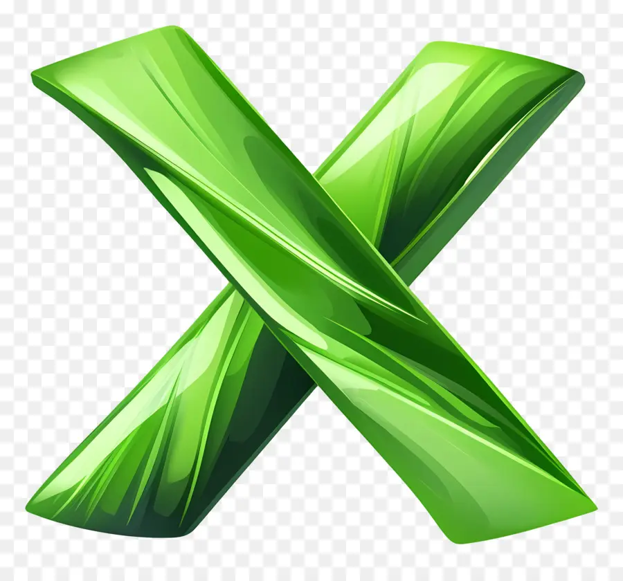 Vert X，Lettre PNG