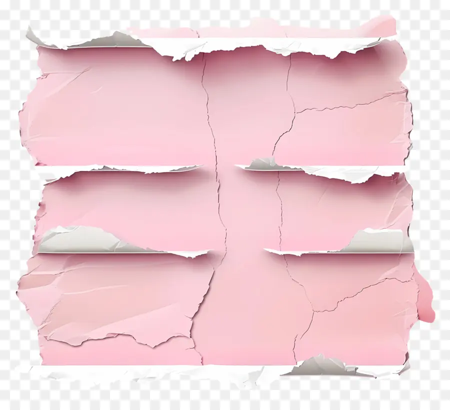 Papier Déchiré Rose，Papier Déchiré PNG