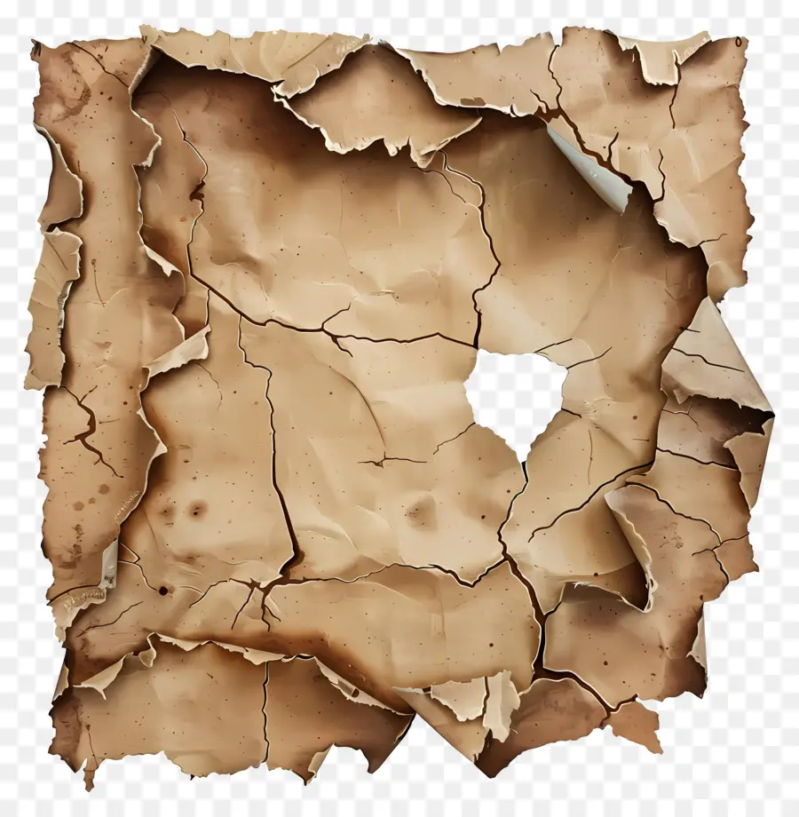 Papier Déchiré Marron，Vieux Papier PNG