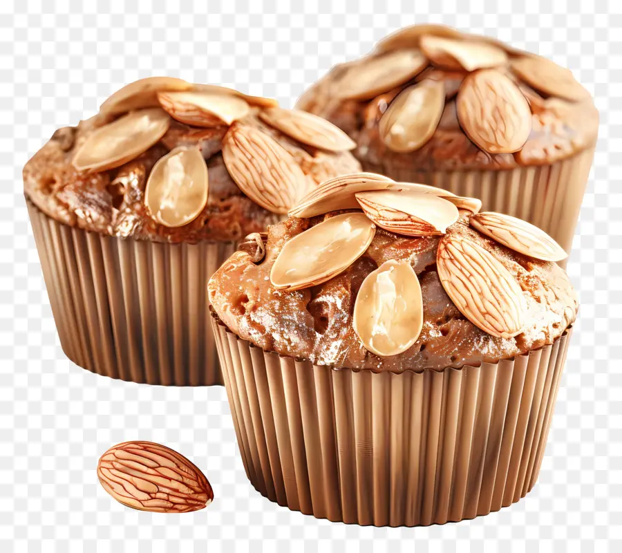 Muffins Aux Amandes，Desserts PNG