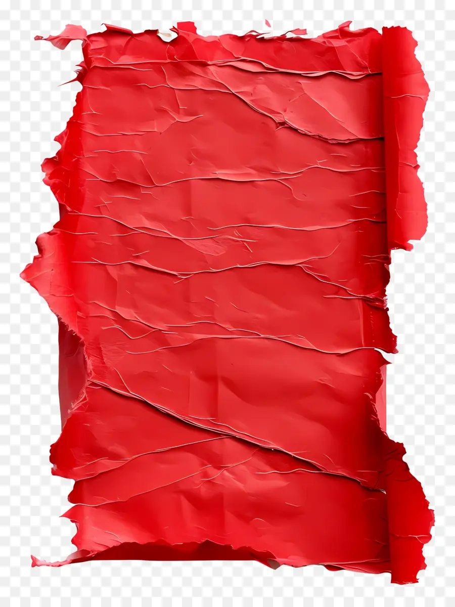 Papier Déchiré Rouge，Déchiré PNG