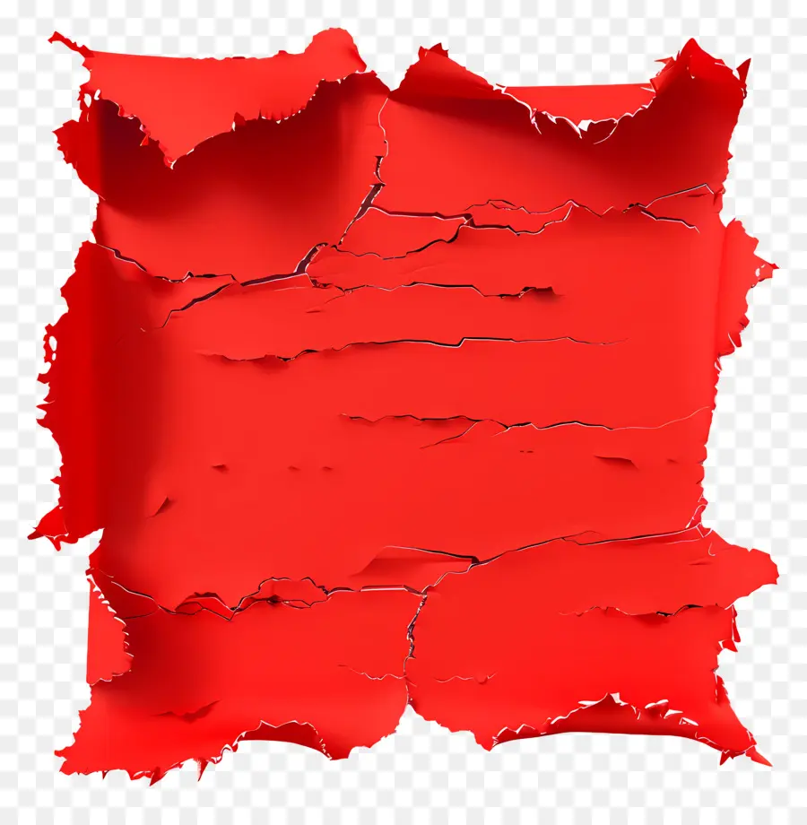 Papier Déchiré Rouge，Bords Déchirés PNG