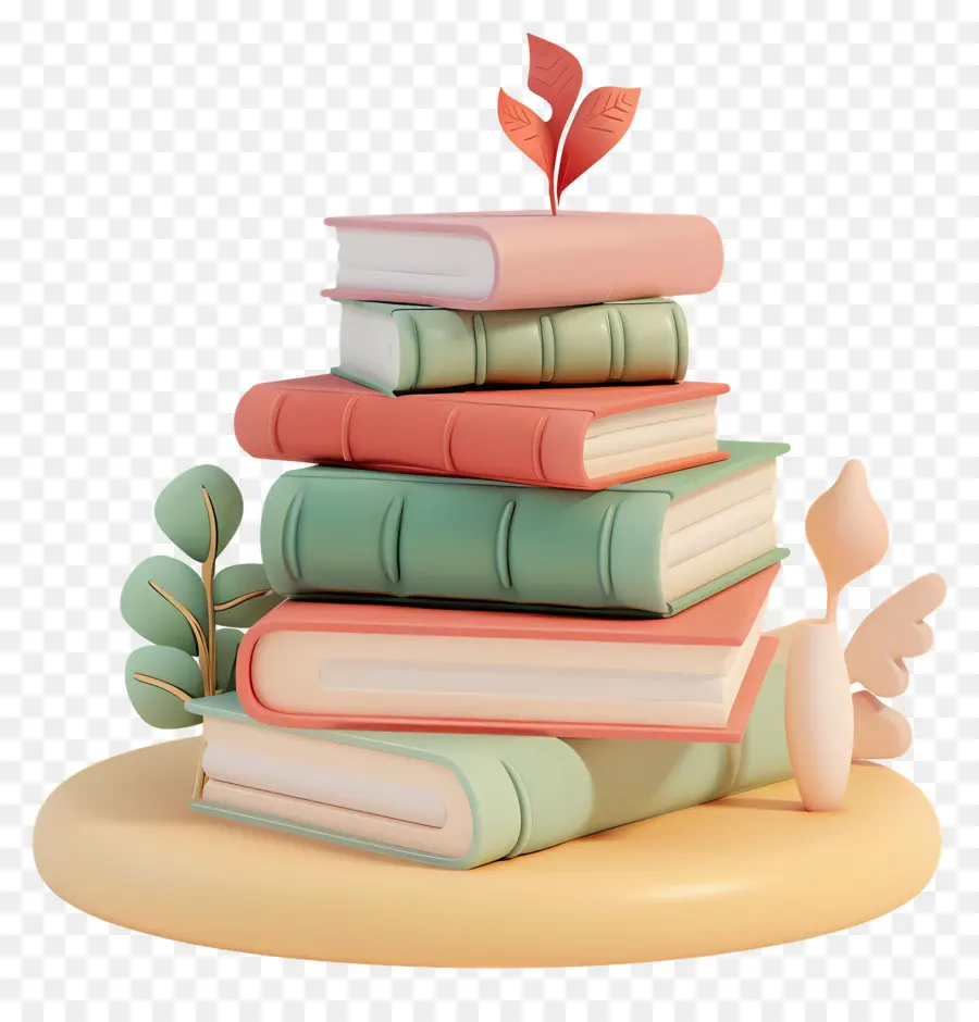 Pile De Livres Modèle 3d，Livres PNG