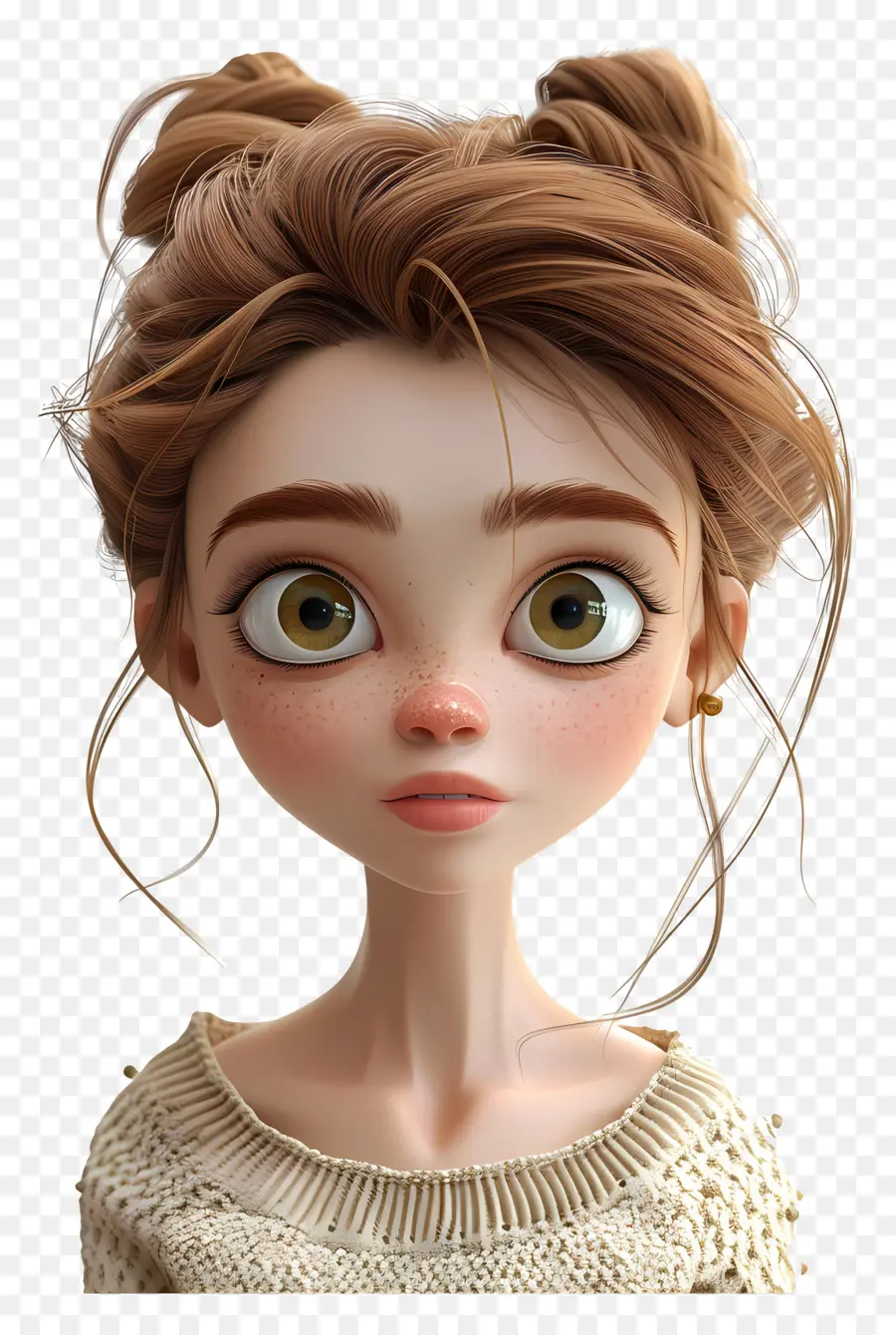 Avatar De Fille 3d，Fille Animée PNG