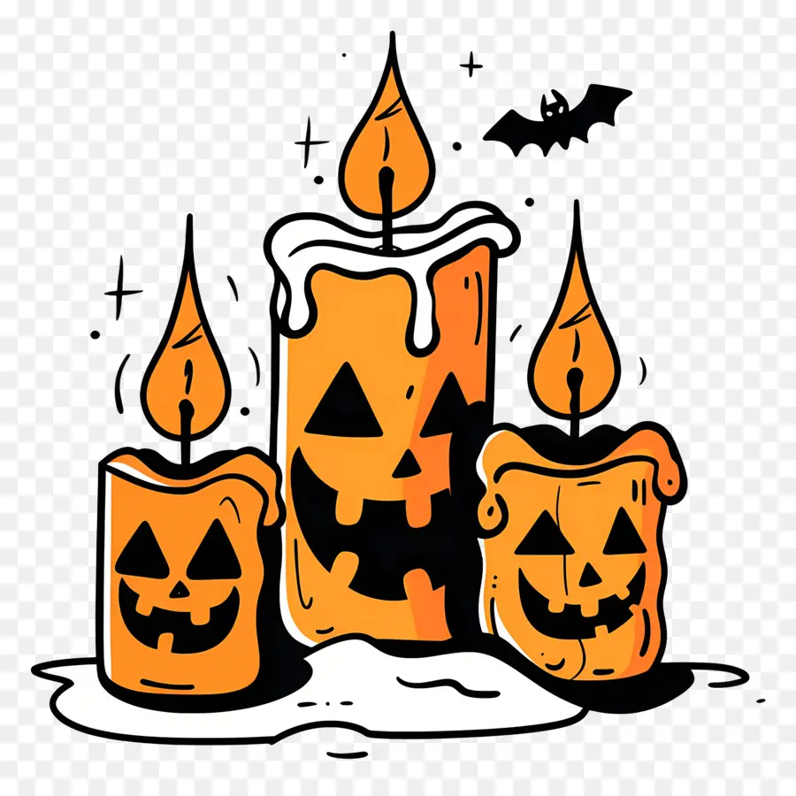 Bougies D'halloween，Citrouille PNG