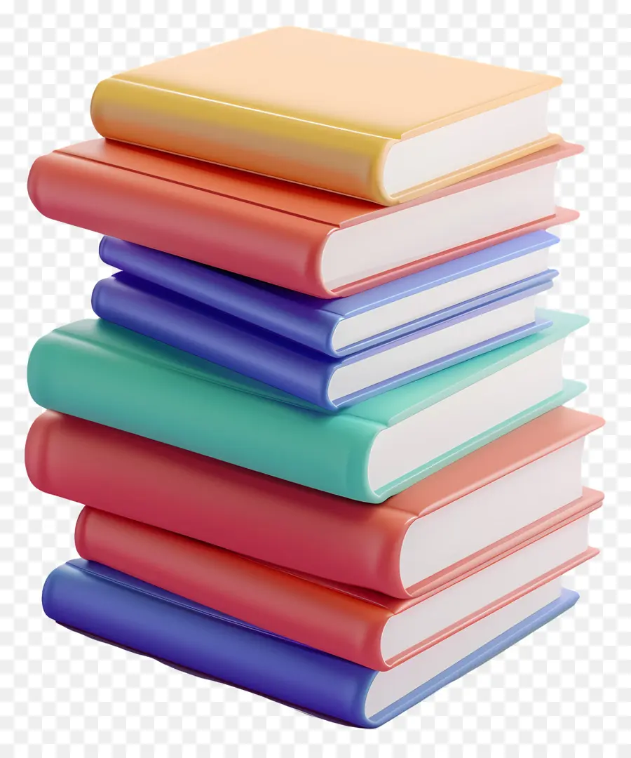 Pile De Livres Modèle 3d，Pile De Livres PNG