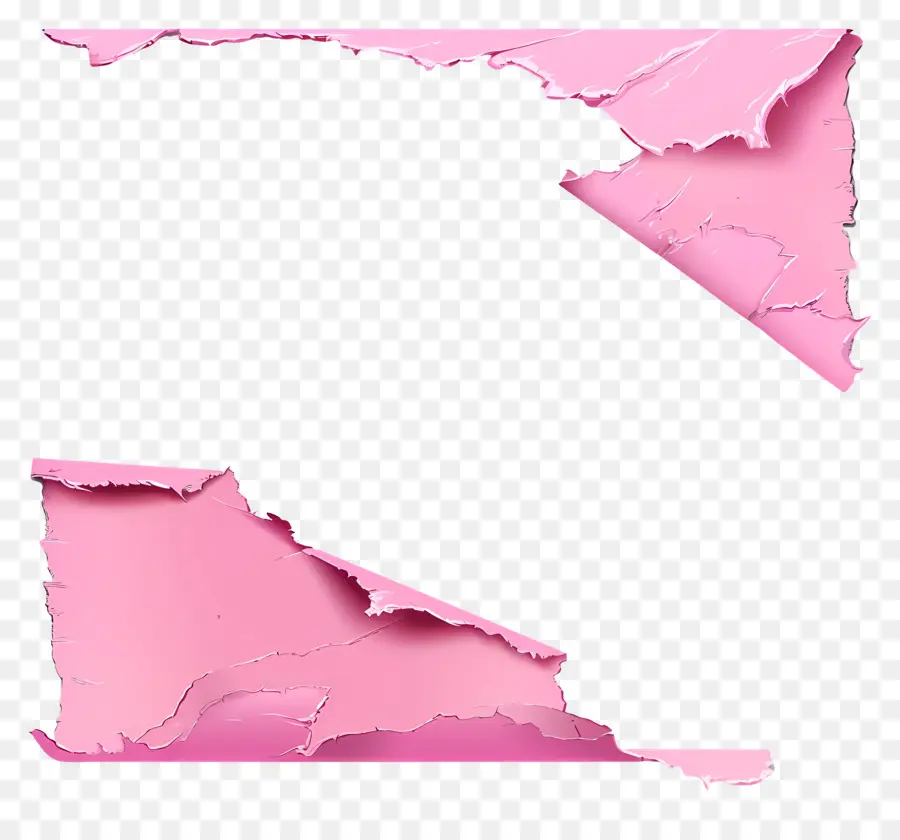 Papier Déchiré Rose，Papier Déchiré PNG