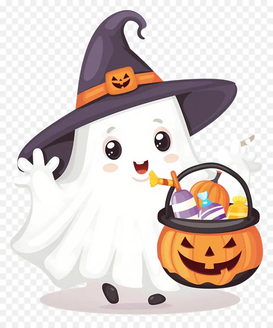 Fantôme D'halloween，Fantôme Avec Candy PNG