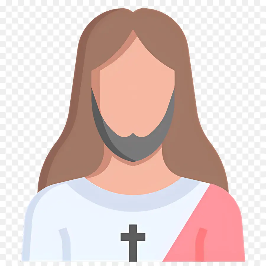 Jésus，Personne Sans Visage Avec Croix PNG