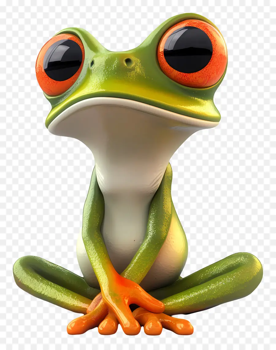 Grenouille De Dessin Animé，Grenouille Colorée PNG