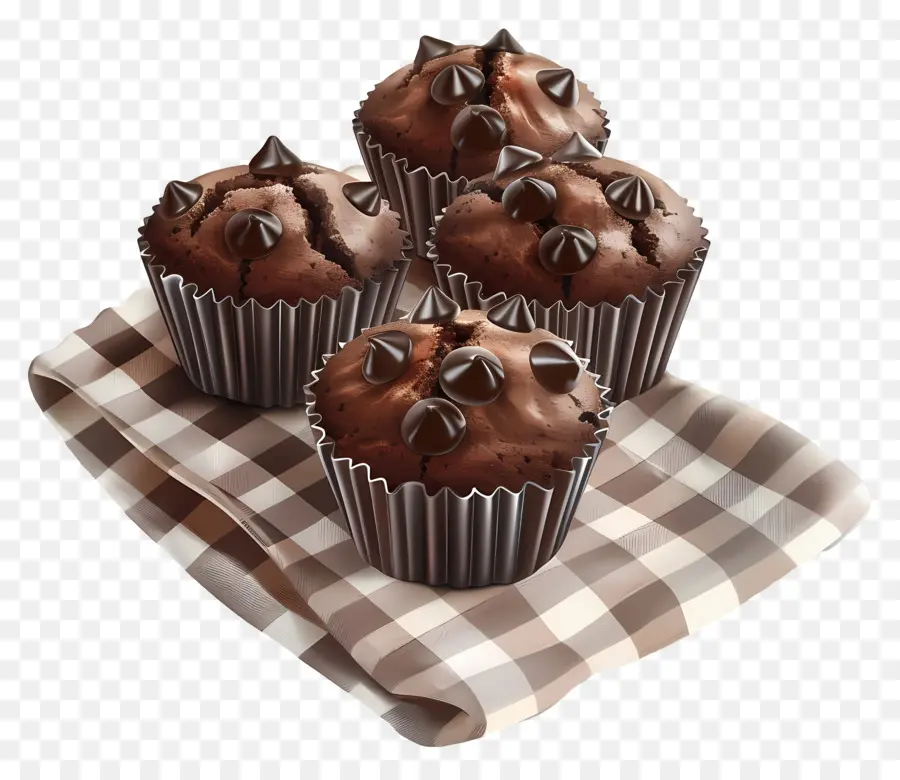 Muffins Au Chocolat，Muffins Aux Pépites De Chocolat PNG