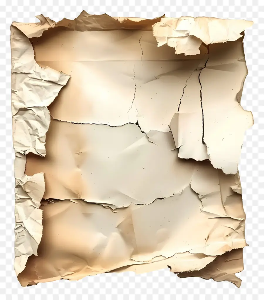 Vieux Papier Déchiré，Papier Craquelé PNG