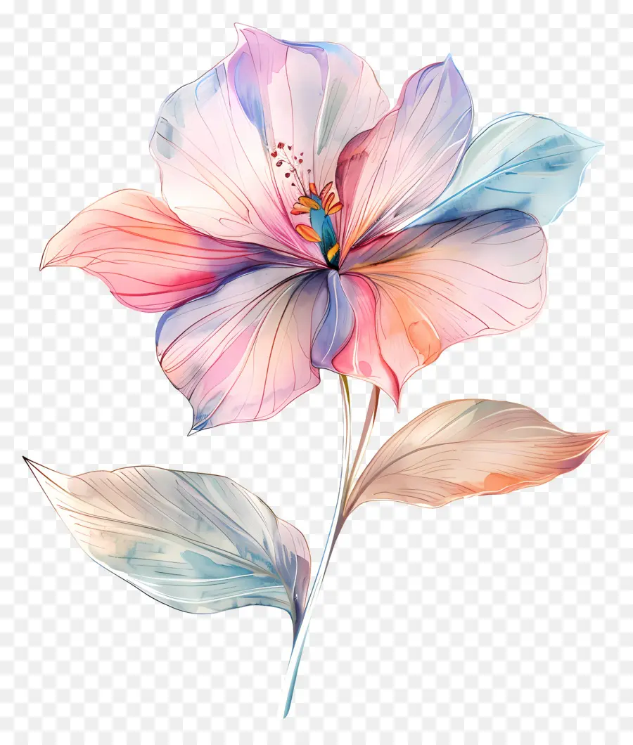 Fleur Pastel，Fleur Aquarelle PNG