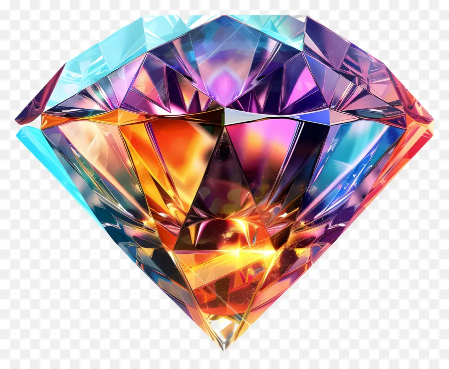 Diamant 3d，Diamant Coloré PNG