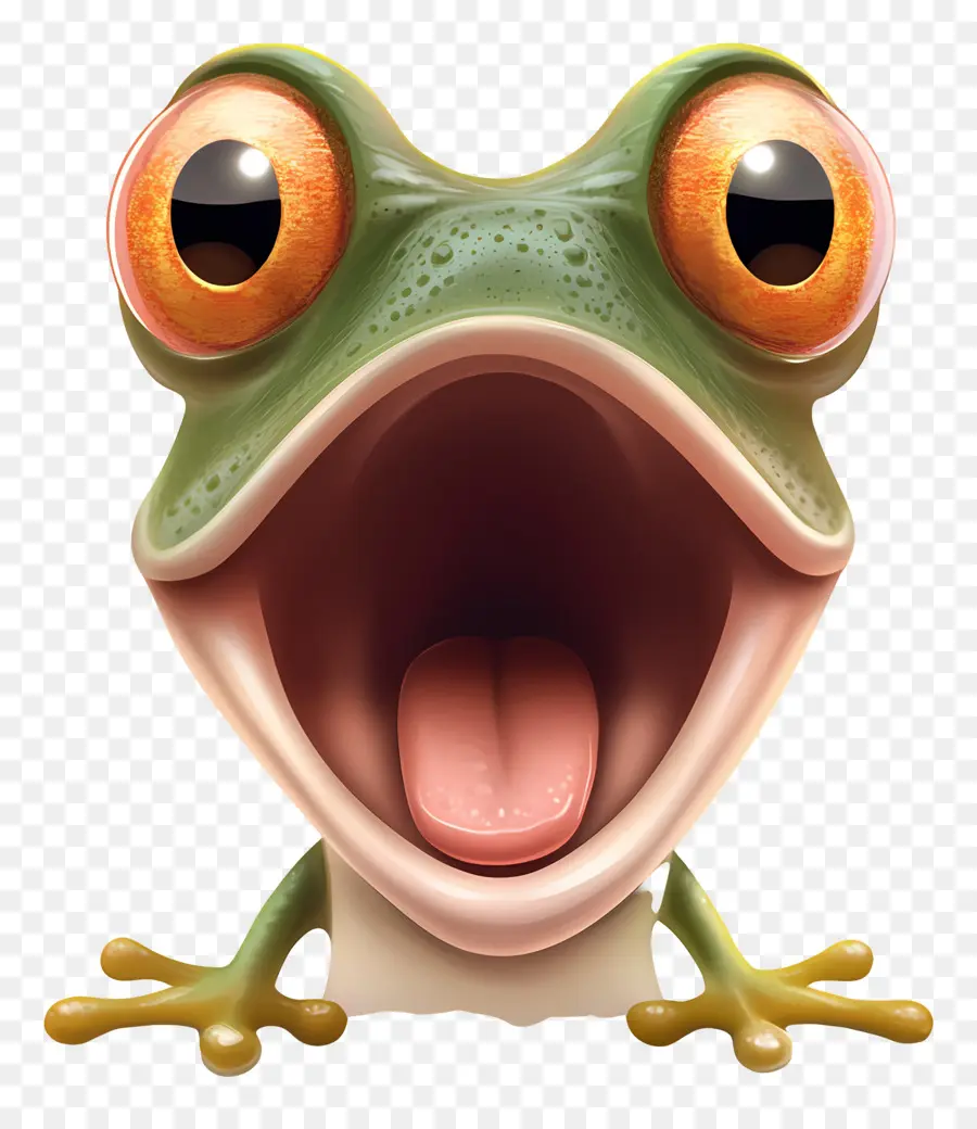 Emoji Grenouille，Visage De Grenouille PNG