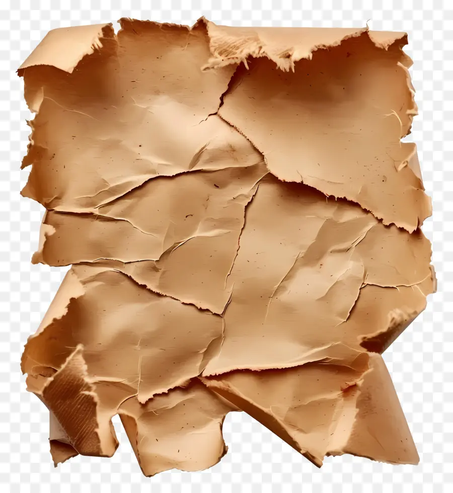 Papier Déchiré Marron，Papier Déchiré PNG