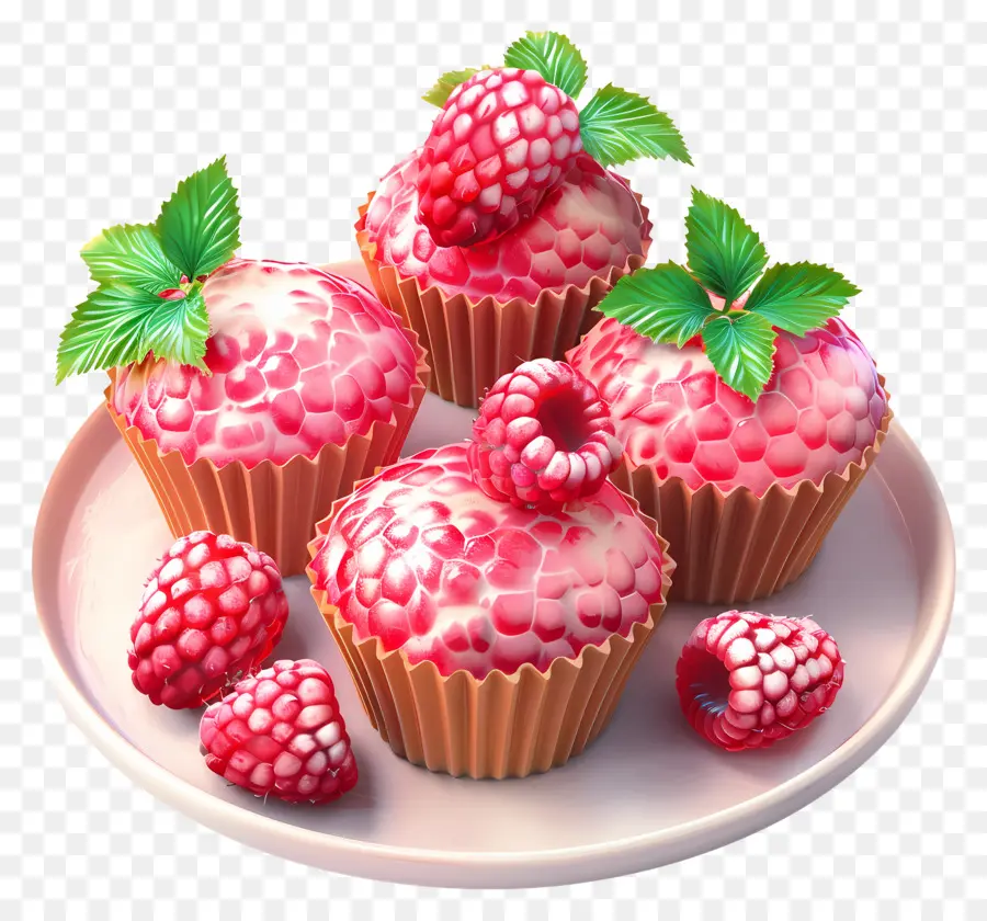 Muffins Aux Framboises，Cupcakes Aux Framboises PNG