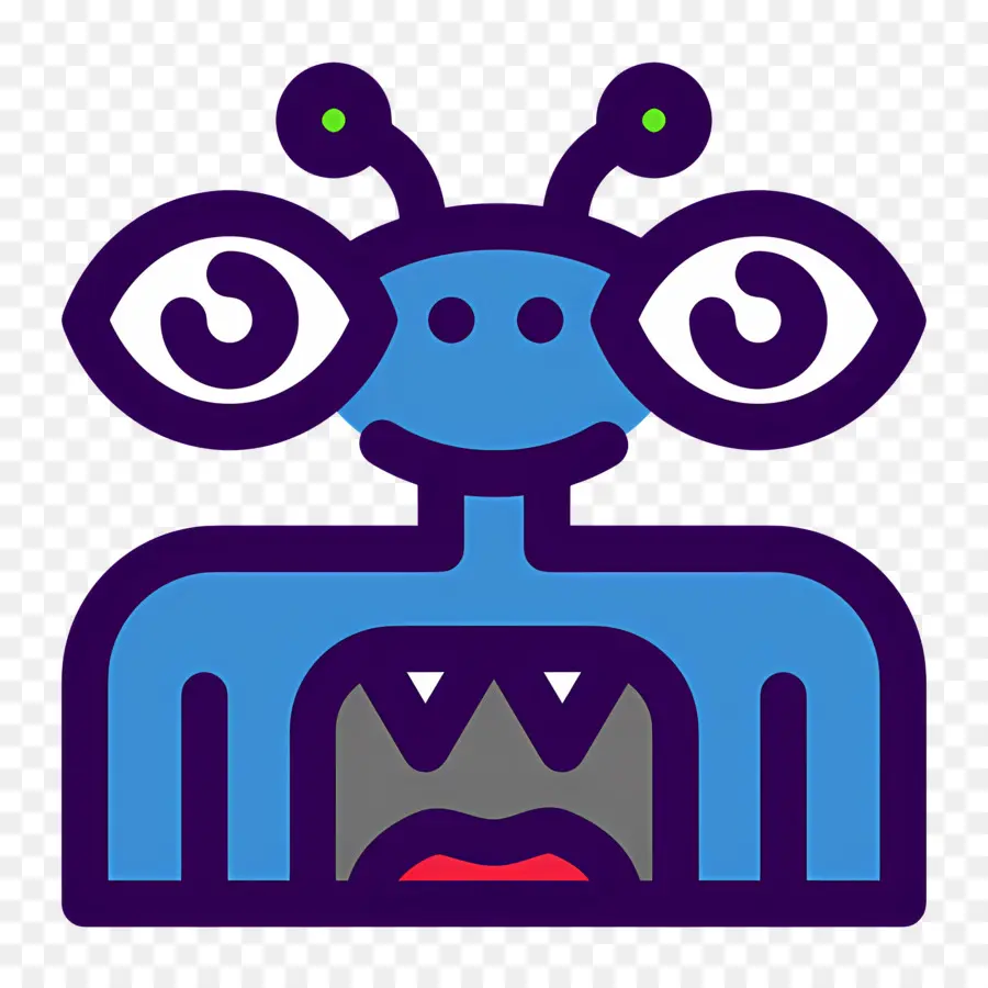 Monstre De L'espace，Monstre Bleu PNG