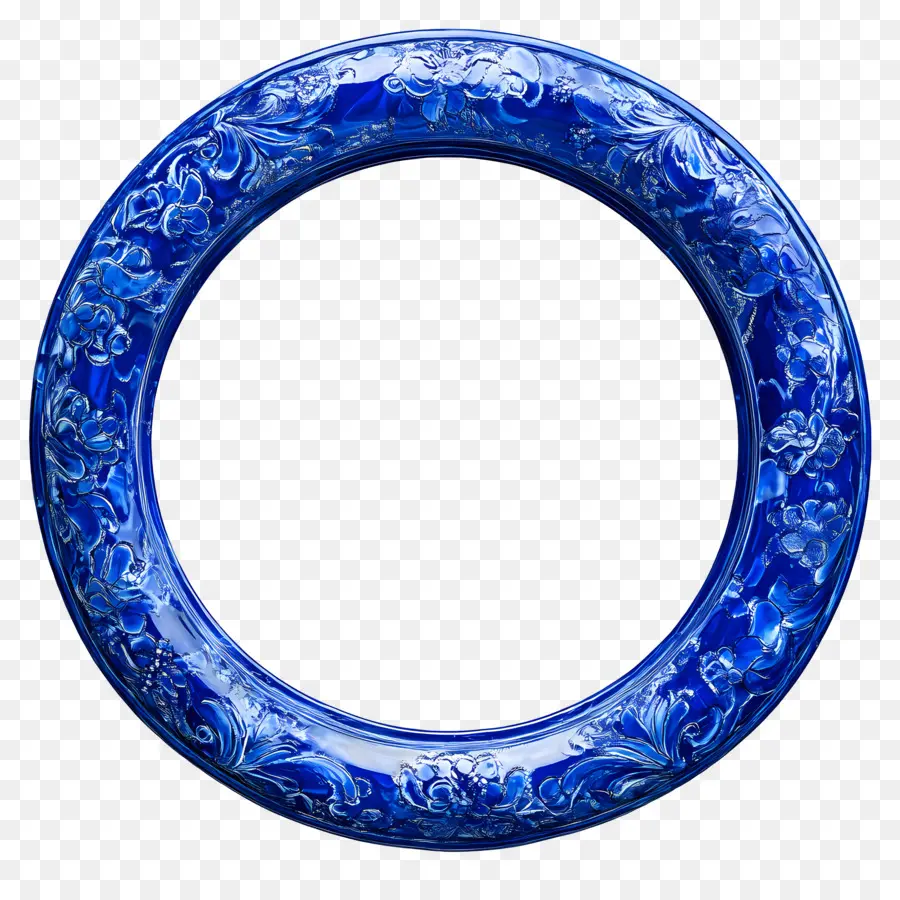 Cadre Cercle Bleu，Cadre Bleu PNG