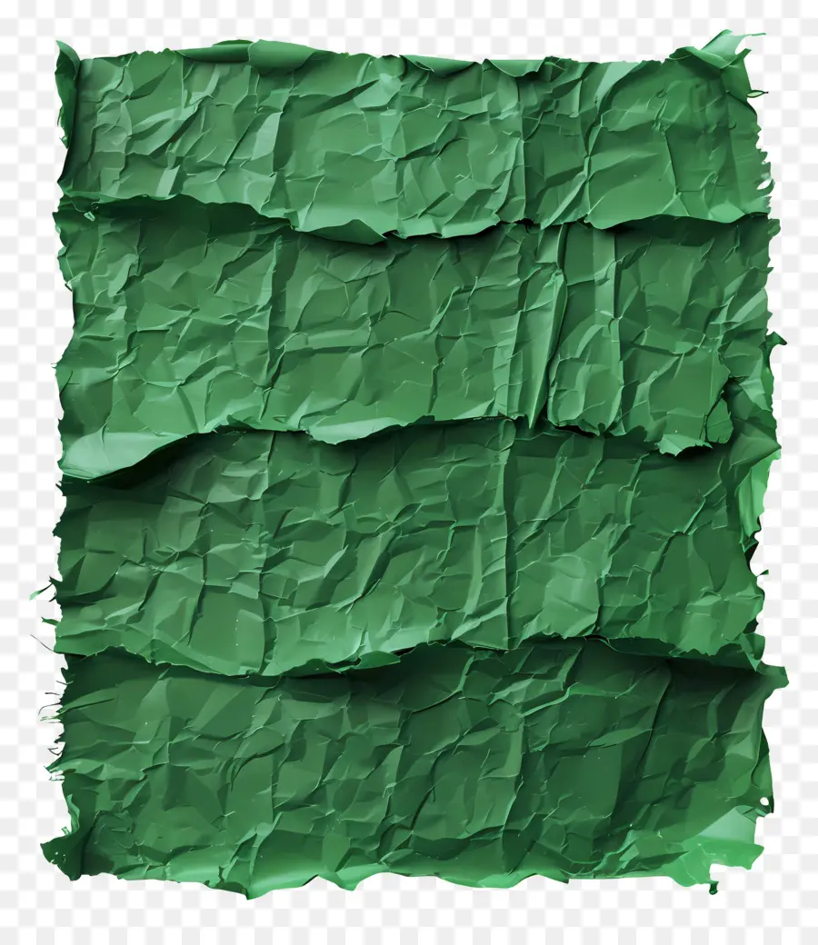 Papier Déchiré Vert，Papier Froissé Vert PNG