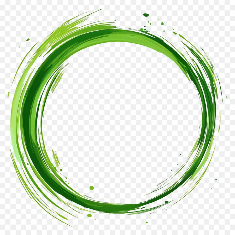 Cadre De Cercle Vert，Splash Circulaire Vert PNG