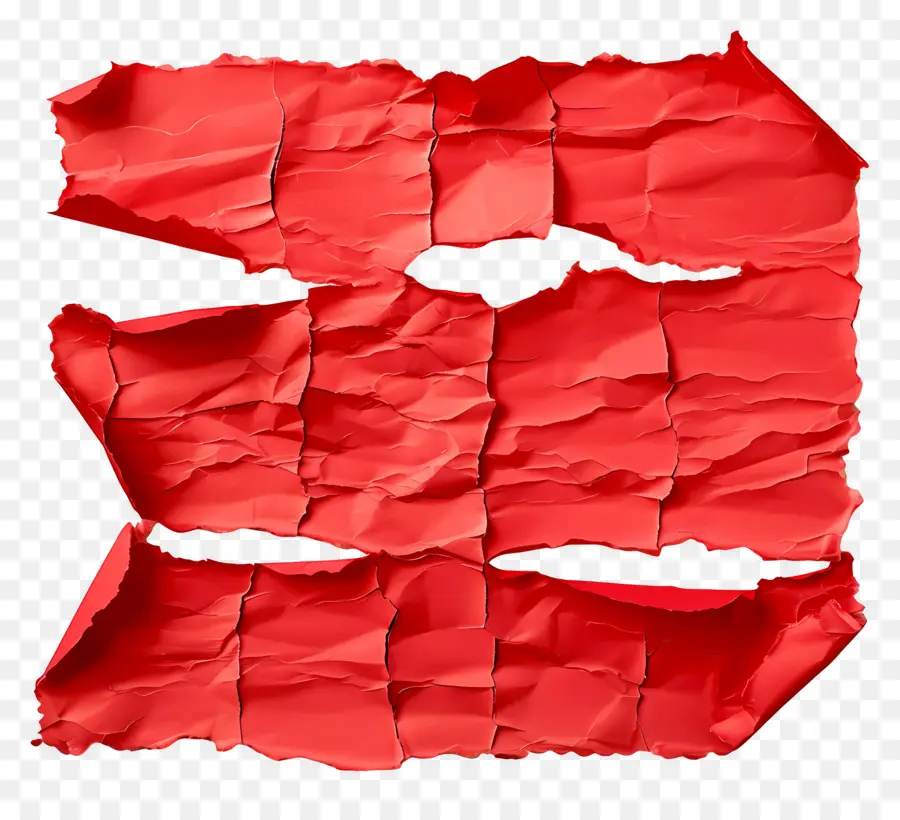 Papier Déchiré Rouge，Déchiré PNG