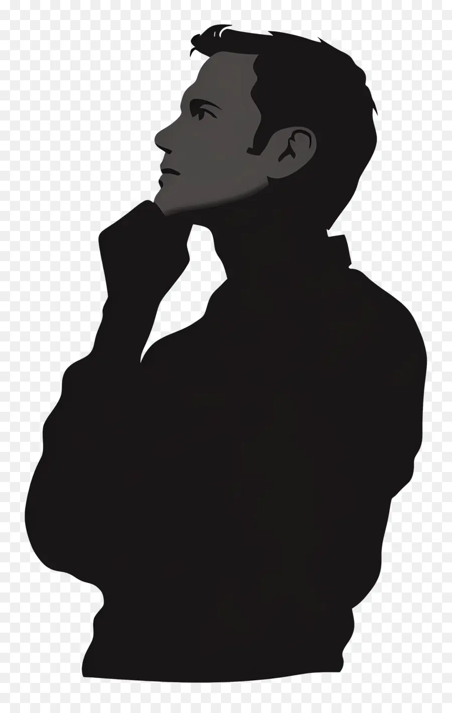 Pensée Homme Silhouette，Penser Silhouette PNG