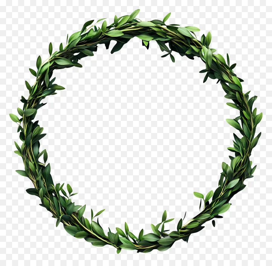 Cadre De Cercle Vert，Couronne Verte PNG