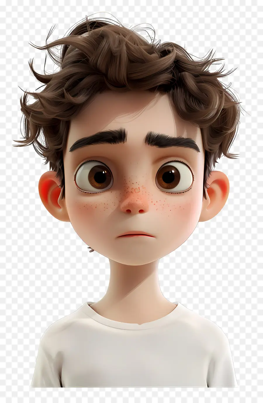 Avatar De Garçon 3d，Garçon Triste PNG