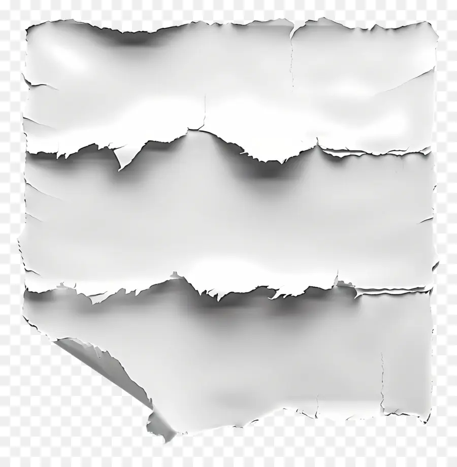 Papier Déchiré Blanc，Papier Déchiré PNG