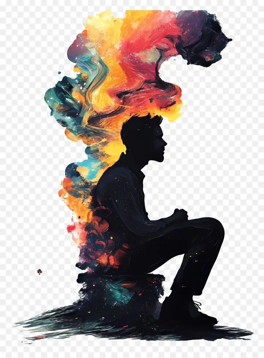 Pensée Homme Silhouette，Personne PNG