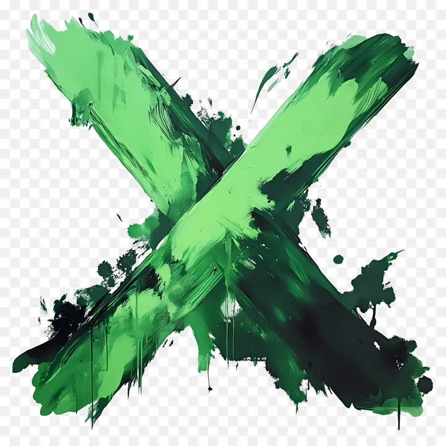 Vert X，Peinture PNG