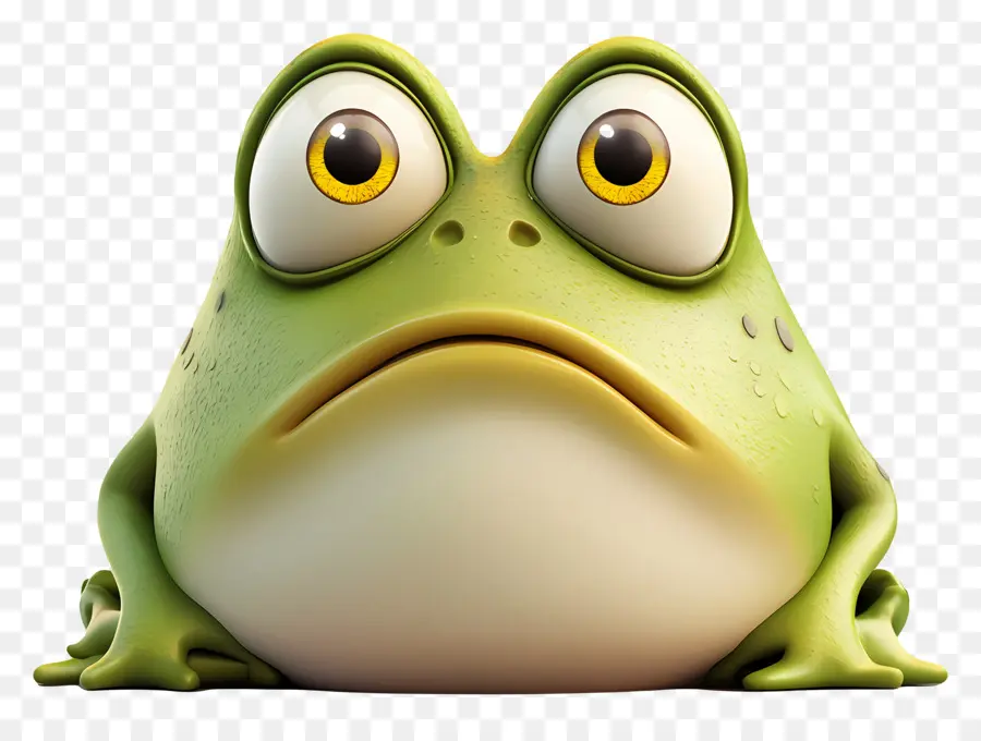 Grenouille De Dessin Animé，Grenouille Triste PNG