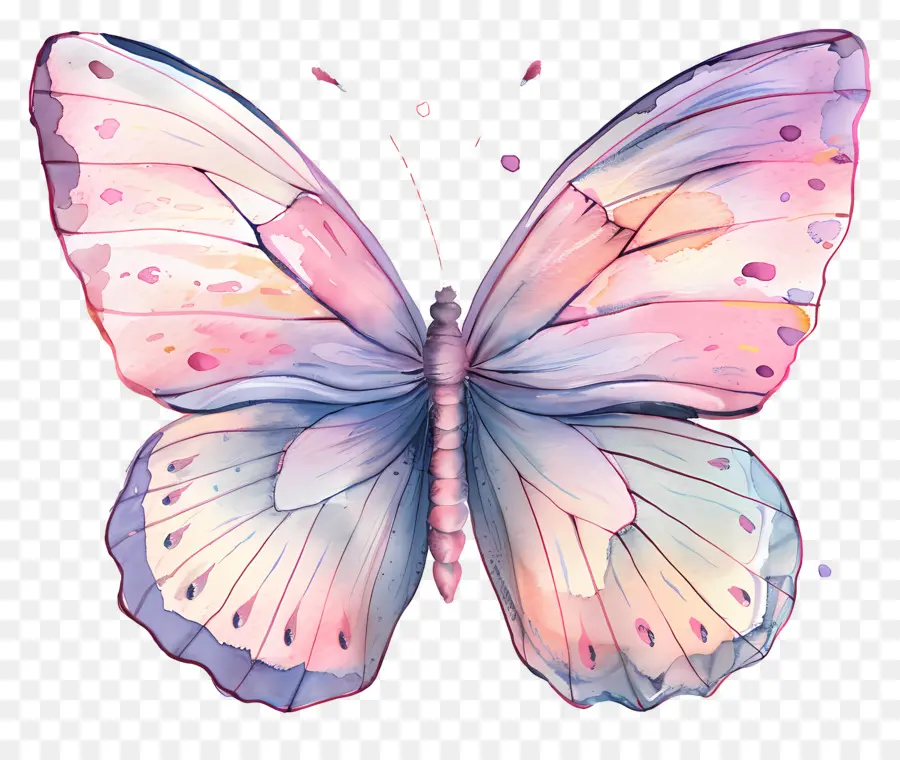 Papillon Pastel，Papillon Coloré PNG