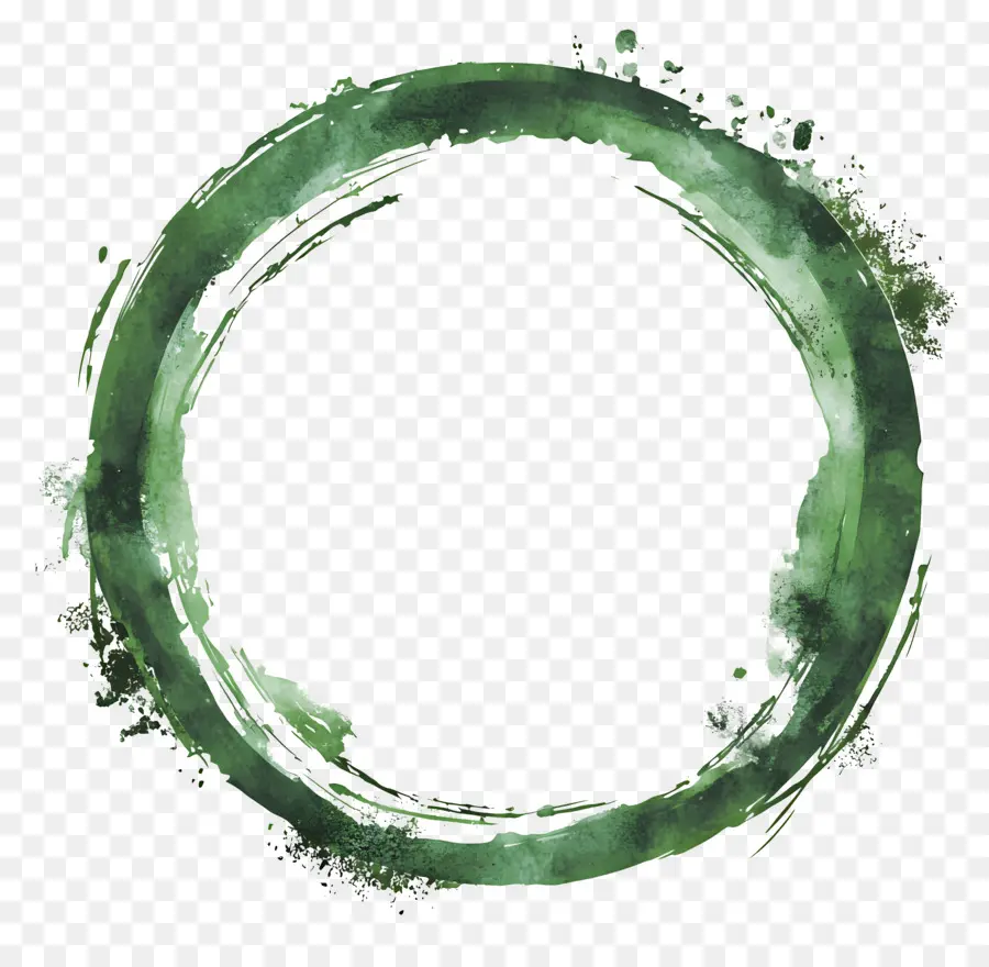 Cadre De Cercle Vert，Couronne Verte PNG