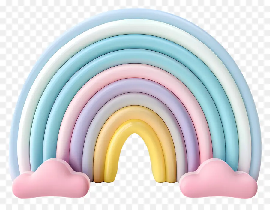 Arc En Ciel Pastel，Nuages PNG