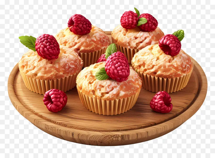 Muffins Aux Framboises，Petits Gâteaux PNG