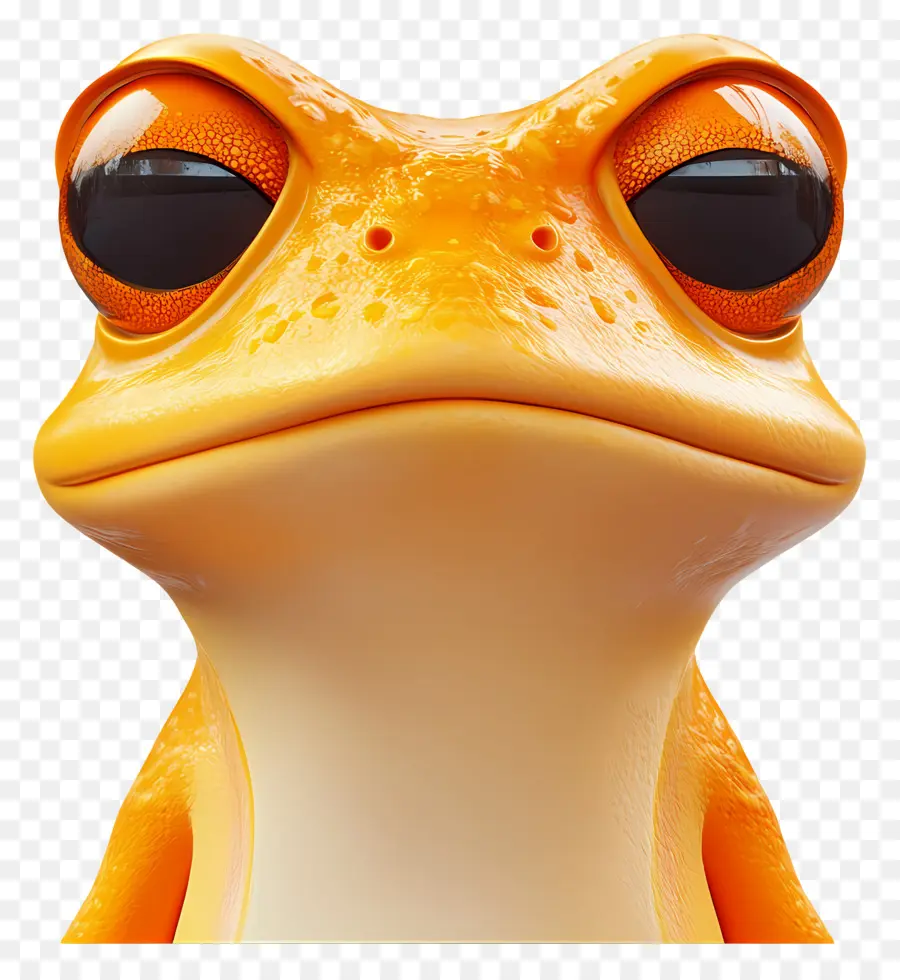 Emoji Grenouille，Grenouille Orange PNG