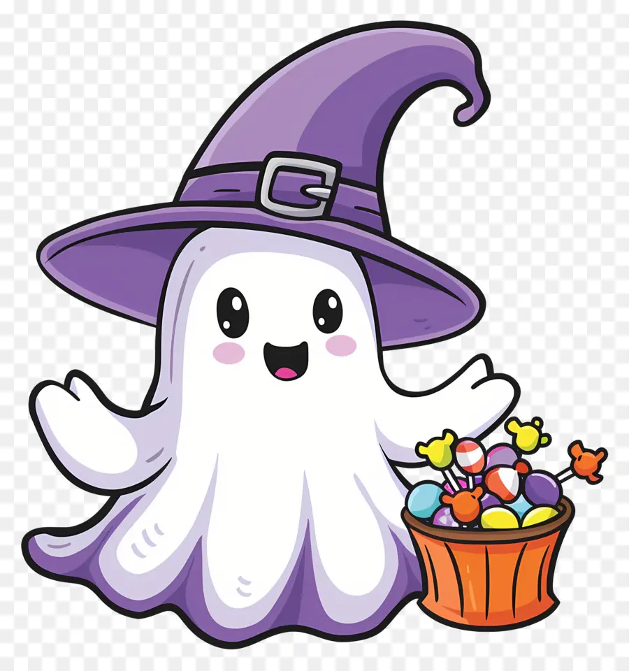 Fantôme D'halloween，Fantôme Avec Candy PNG