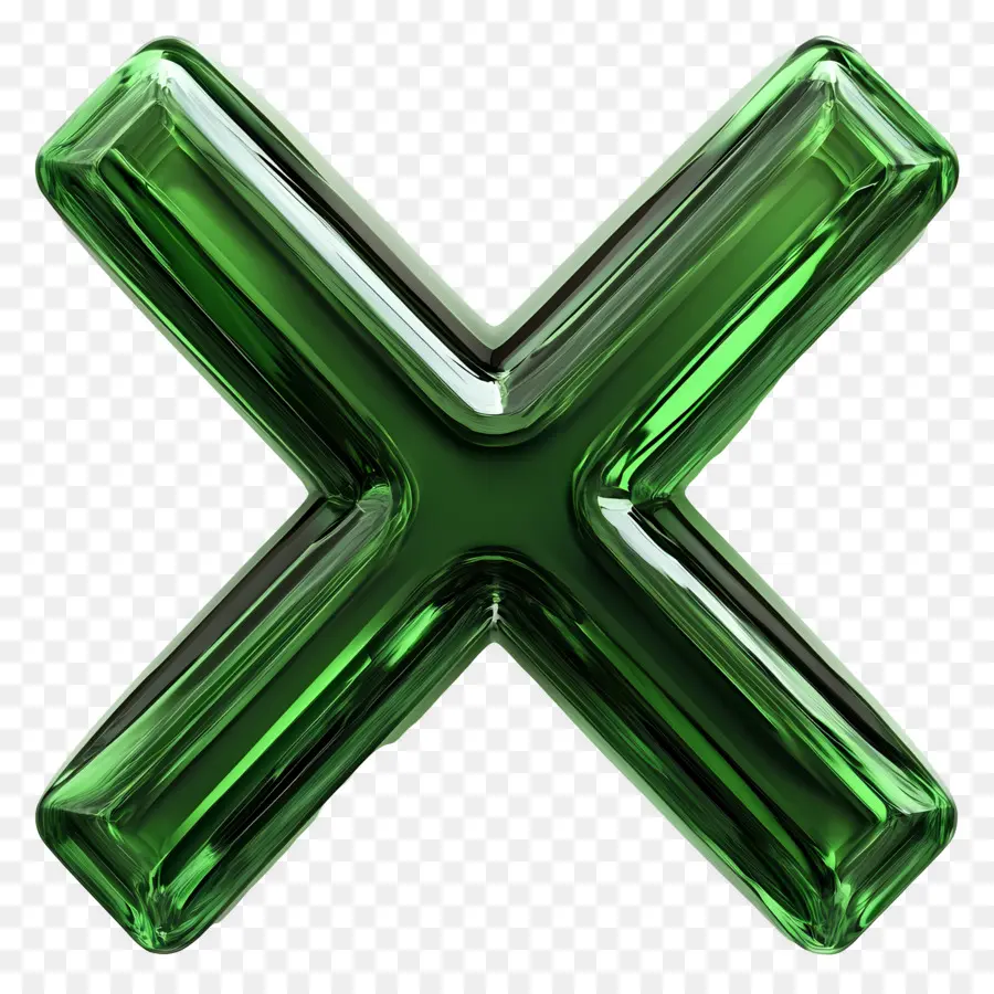 Vert X，Lettre PNG