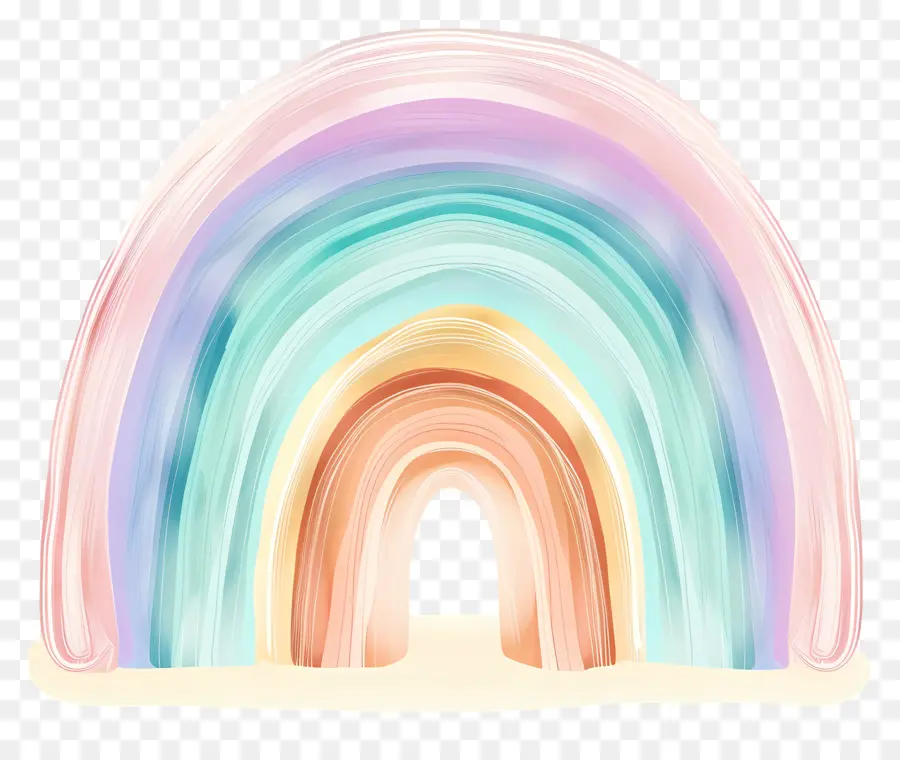 Arc En Ciel Pastel，Coloré PNG