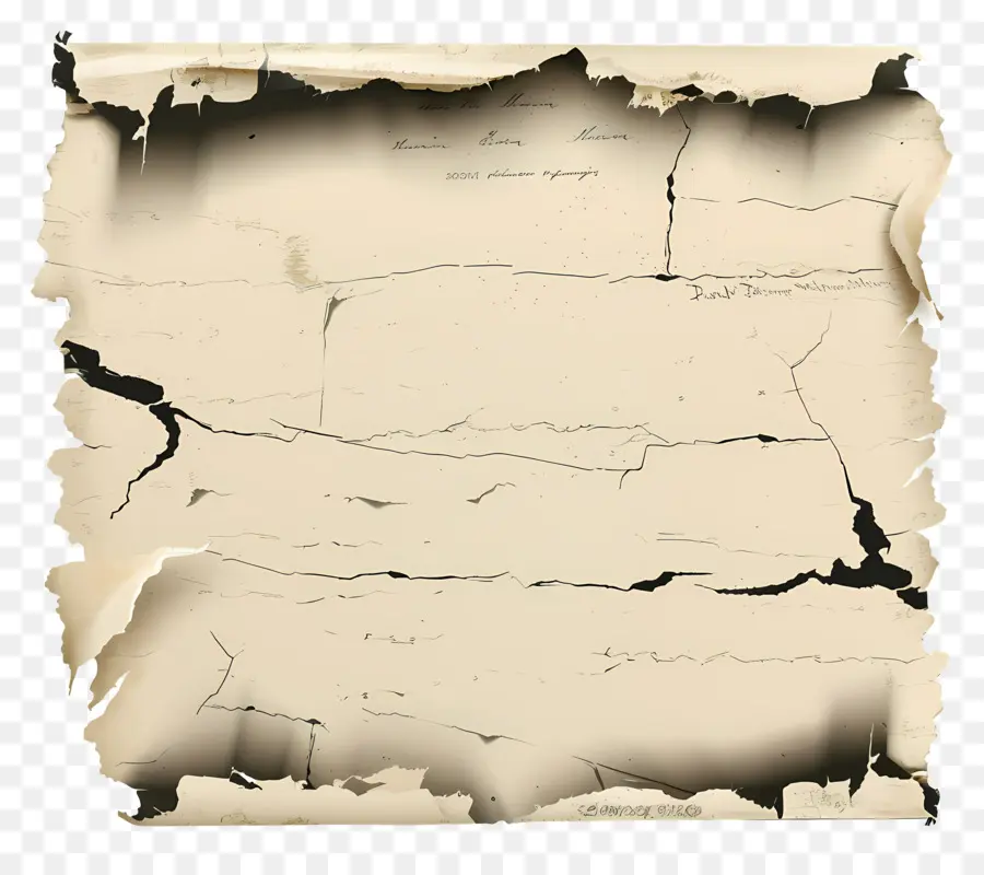 Papier Déchiré Vintage，Vieux Papier Froissé PNG