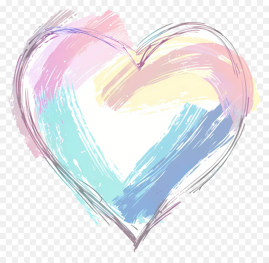 Coeur Pastel，Cœur PNG