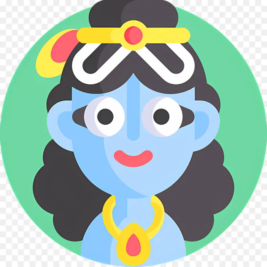 Krishna，Femme Bleue PNG