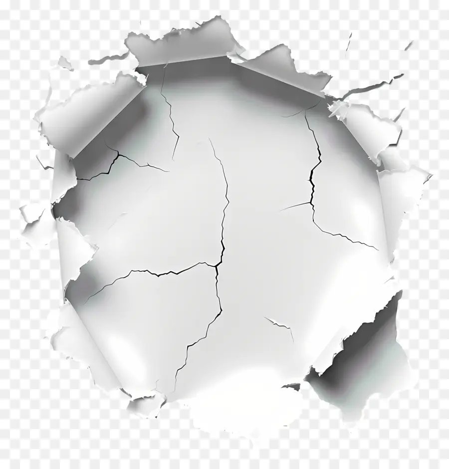 Papier Déchiré Par Un Trou，Papier Déchiré PNG