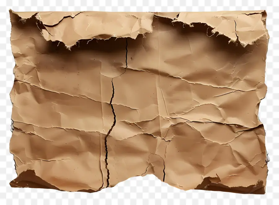 Papier Déchiré Marron，Papier Craquelé PNG