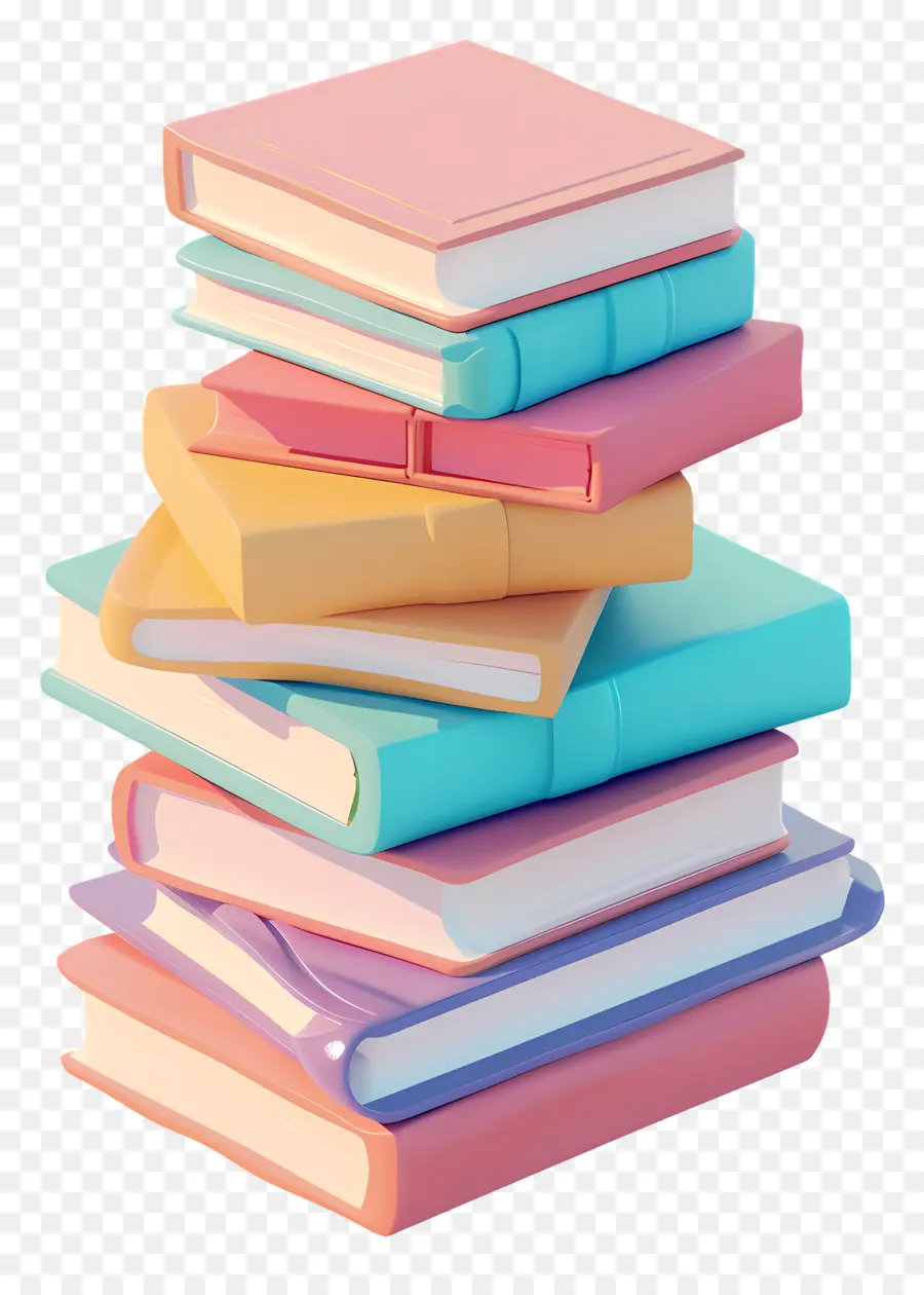 Pile De Livres Modèle 3d，Pile De Livres PNG