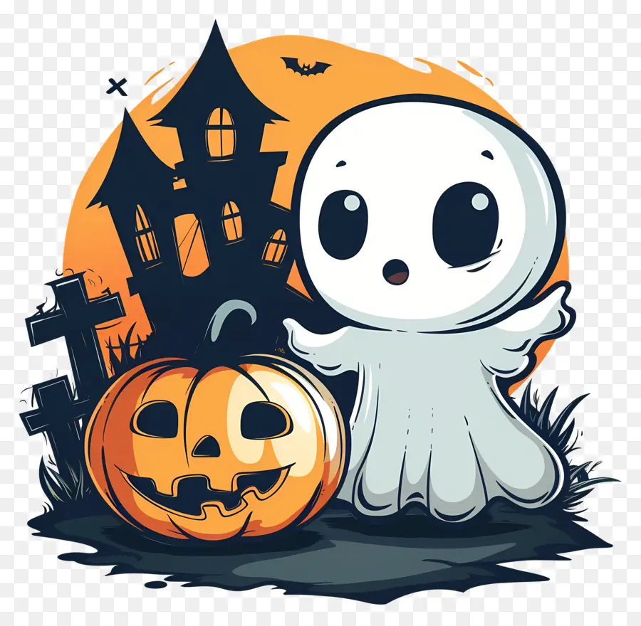 Fantôme D'halloween，Fantôme Mignon PNG